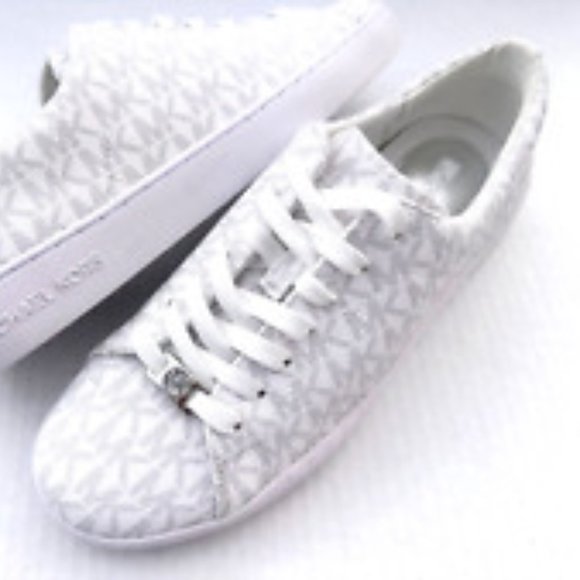 MICHAEL KORS WOMEN TENNIS SHOE KEATON LACE UP VANILLA NEW - Picture 3 of 4